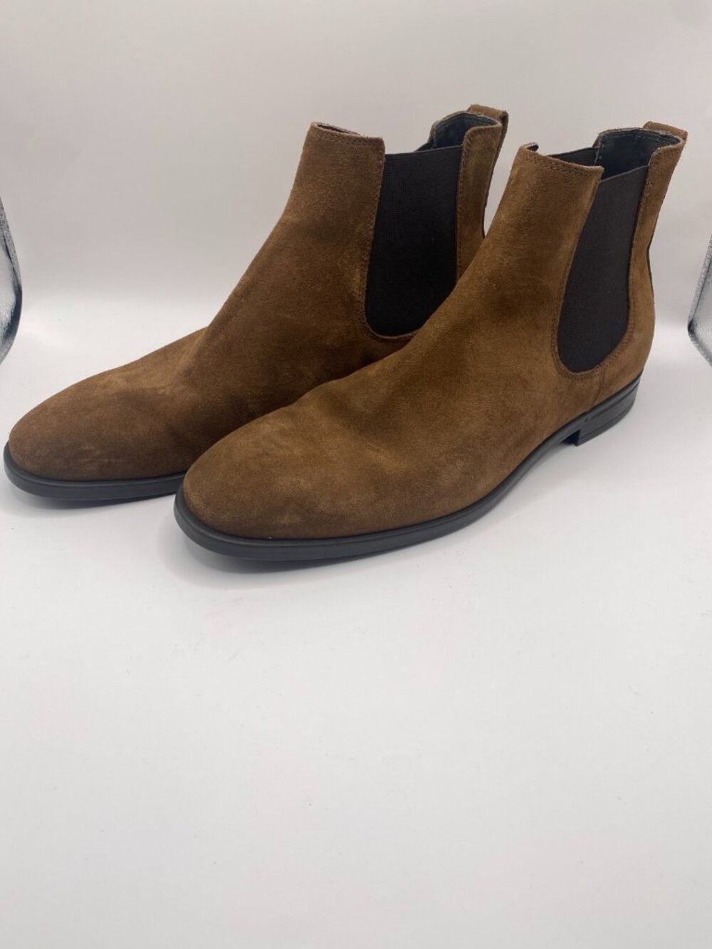 To Boot New York Mens Kelley Suede Chelsea Boots Brown Size 9